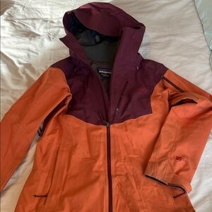 Patagonia Women's Ski Jacket - Burgundy and Orange